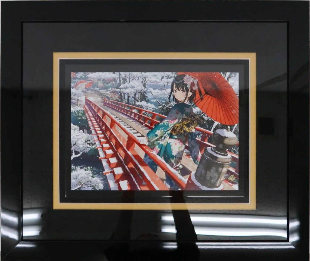 版画 カントク 「漆版 三白」