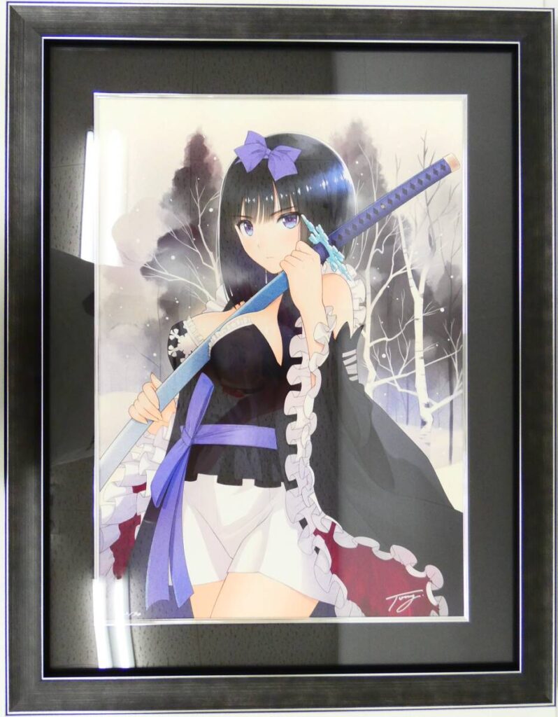 版画 Tony 「黒髪ノ白刃」