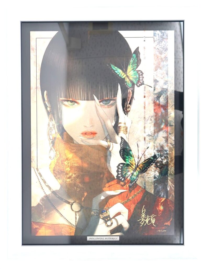アールビバン 版画 皐月恵 「SWALLOWTAIL BUTTERFLY」