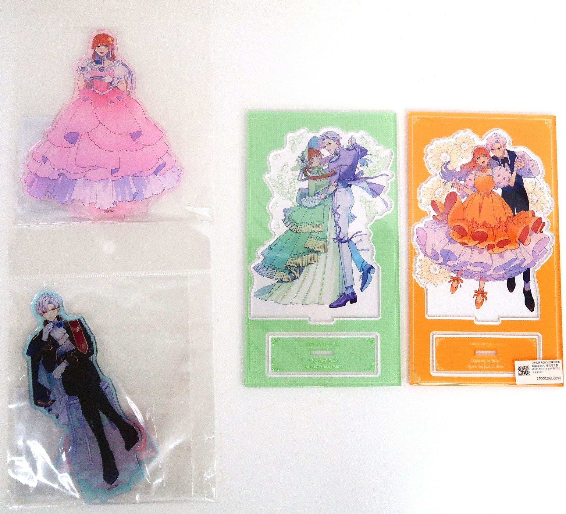 B0302)未定事件簿 アクリルスタンド アクリル装飾画 まとめ売り おひとり様には慣れましたので。婚約者放置中！』アクリルスタンド4点